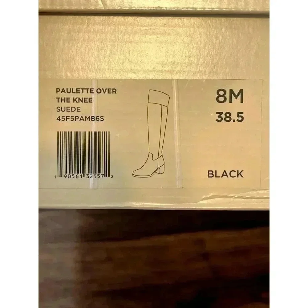 NIB MICHAEL KORS Women's Black Paulette Over-The-Knee Suede Boot Size 8